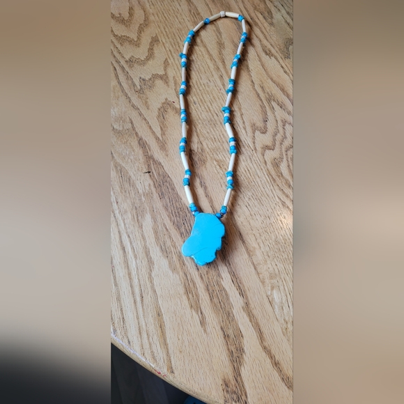 Vintage turquoise pendant necklace - Picture 2 of 2